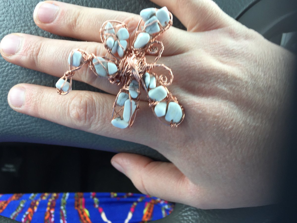 LadybugAquarius's tweet photo. #whiteturqouise #copperring available soon in my #etsyshop https://t.co/0Dpy1lAFGH https://t.co/FhQPgwSL2Y