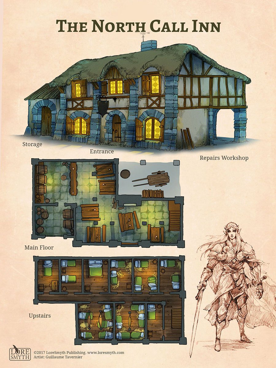 LoreSmyth's tweet photo. These are the Tavern floor plans you are looking for! ;)
https://t.co/gkIEQeeusw #dnd5e #remarkableinns https://t.co/wnF43WBXyd