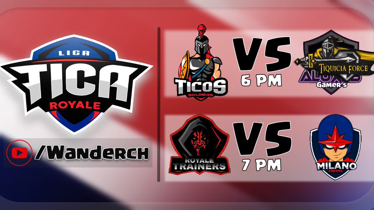 JORNADA 2 DE LA <a href="/LigaTicaGG/">LIGA TICA MOBILE</a> 
YA MISMO EN DIRECTO TENEMOS
🆚<a href="/AluXesGamers/">Alejandro Valerio Espinoza</a> <a href="/Ticos_Soldiers/">Ticos Soldiers™</a> 
🆚<a href="/Milano_eSports/">MilanoEsports</a> <a href="/Clan_Brazzers/">Team Trainers</a> 
TODO ESTO EN TRANSMISIÓN CONSECUTIVA. 
⏰En 5 Minutos
gaming.youtube.com/c/wanderchm