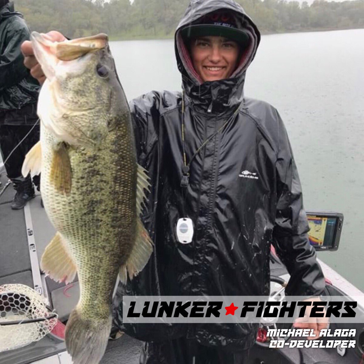 So thankful when we recieved this photo of Mike on an 8 pounder ^_^ #illudebaits #lunkerfighters #haymakerjigs