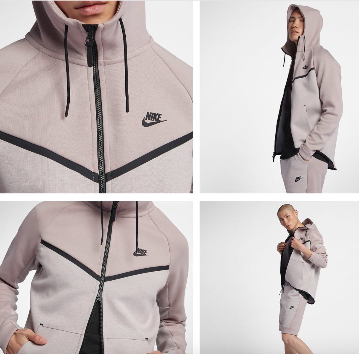 nike sportswear tech fleece rose