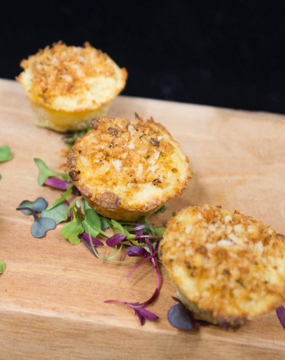 contempcater's tweet photo. We don’t always make mac n cheese, but when we do, we do something fun like make muffins out of it and load it up with truffles! https://t.co/PGf1r51za5 https://t.co/rkAqK5KL41