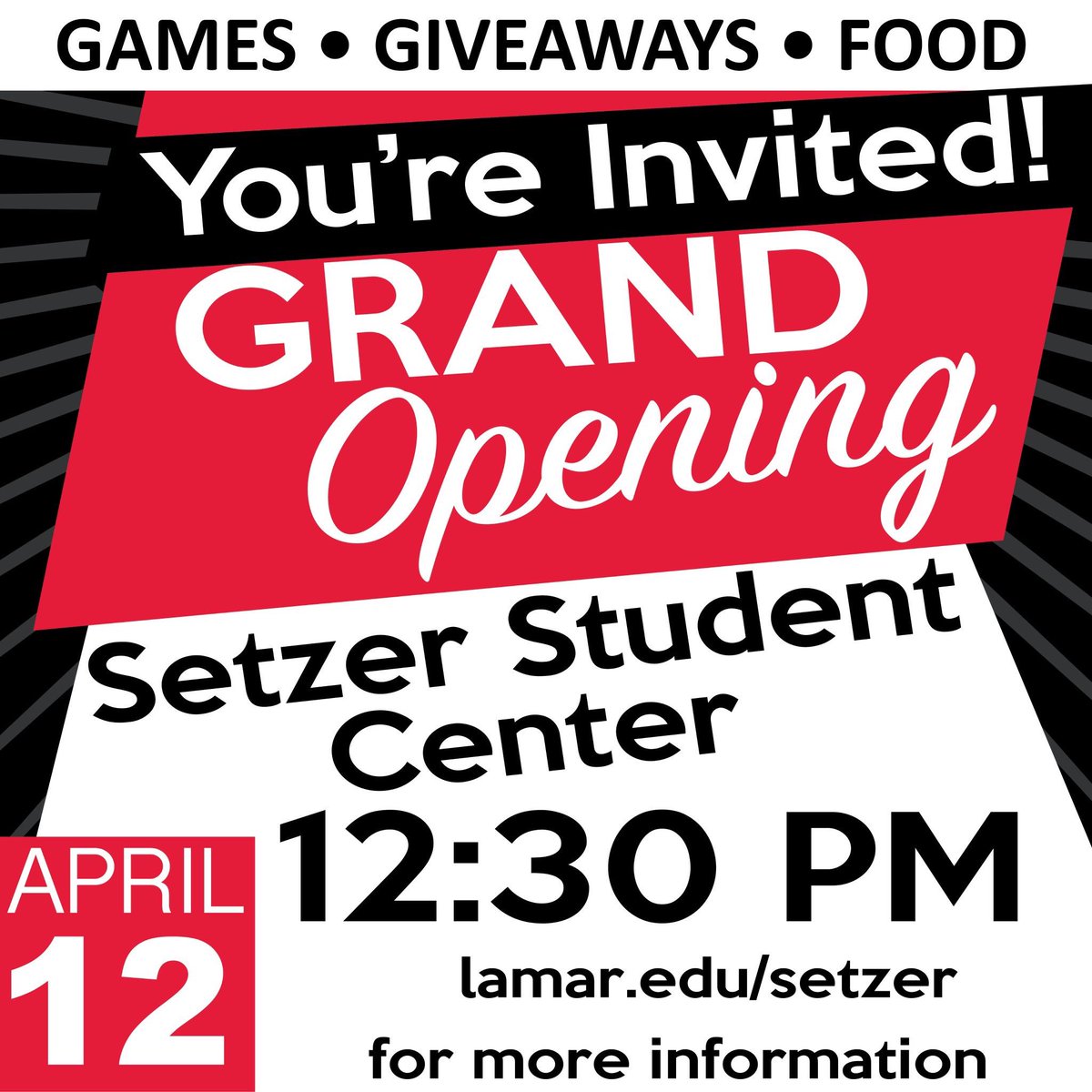 LamarUCAB's tweet photo. Donβt miss the Grand Opening Thursday!! Activities include custom phone cases π± Bingo, Karaoke π€πΆ Caricature Artistπ And so much more!! #LUEvents #WeAreLU https://t.co/TCaBBHgZc3