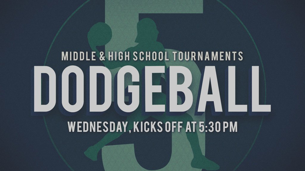 D O D G E B A L L  |  2 0 1 8

Registration starts @ 5:30PM tomorrow night @ FBC. 4 separate tournaments for MS guys, MS girls, HS Guys, &amp; HS girls. $500 prize awarded to 1st place of EACH tournament! Bring your team of 10 or signup as an individual.

firstbaptistcleveland.com/event/dodgebal…