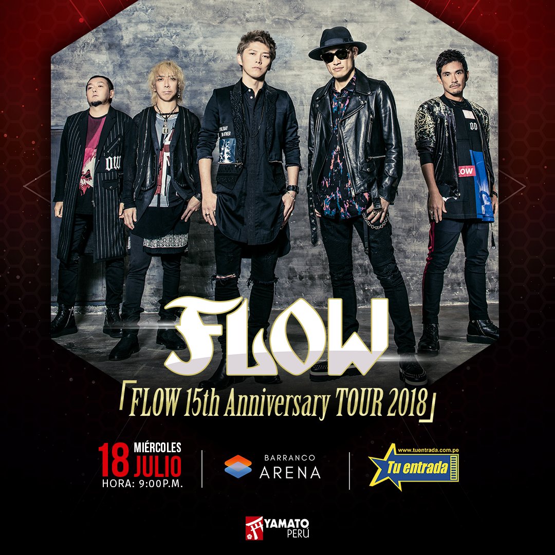 yamatoperu's tweet photo. @FLOW_official vuelve al Perú con el Tour "Anime Shibari" para demostrar una vez más que es una de las bandas japonesas más queridas en nuestro país. 😁🎉 https://t.co/AV3pepNgxI

Tickets:
▶ Módulos de Tu Entrada
▶ Internacional: (+511) 618 3838
▶ Web: https://t.co/1LbDvklZGH https://t.co/0rKEpmUxzO