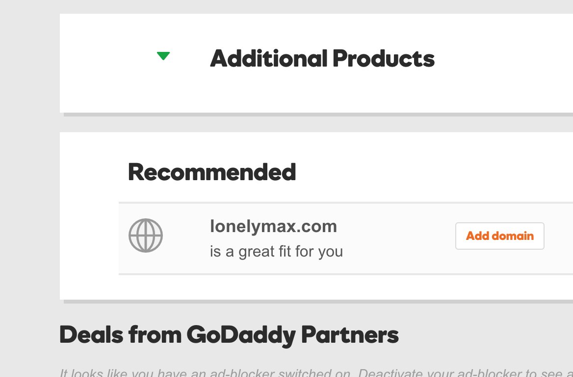 maxsherr's tweet photo. yeah so @GoDaddy just lost a customer https://t.co/ODcOmiTXyy