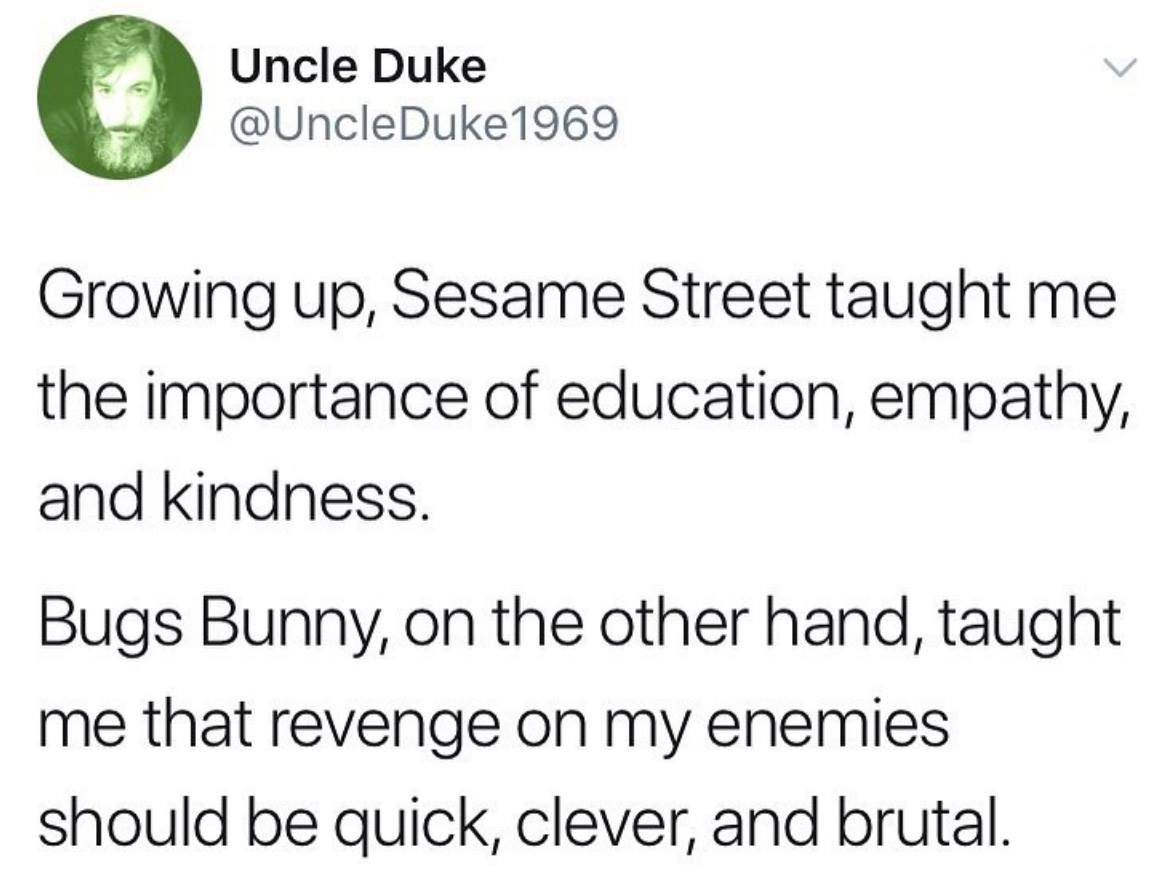 CauseWereGuys's tweet photo. Cartoons taught us a lot of shit when we were kids https://t.co/8UqzHkrgDg