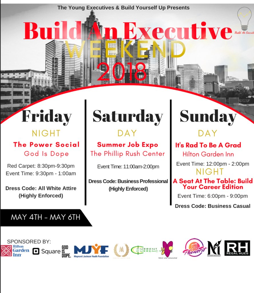 _ExecutiveKeith's tweet image. Interested in Connecting With Other Young Professionals, Learning From Groundbreaking Business Owners, &amp;amp; Growing all in 1 Weekend? Meet Us There May 4 - May 6,2018.
#BuildAnExecutiveWeekend
