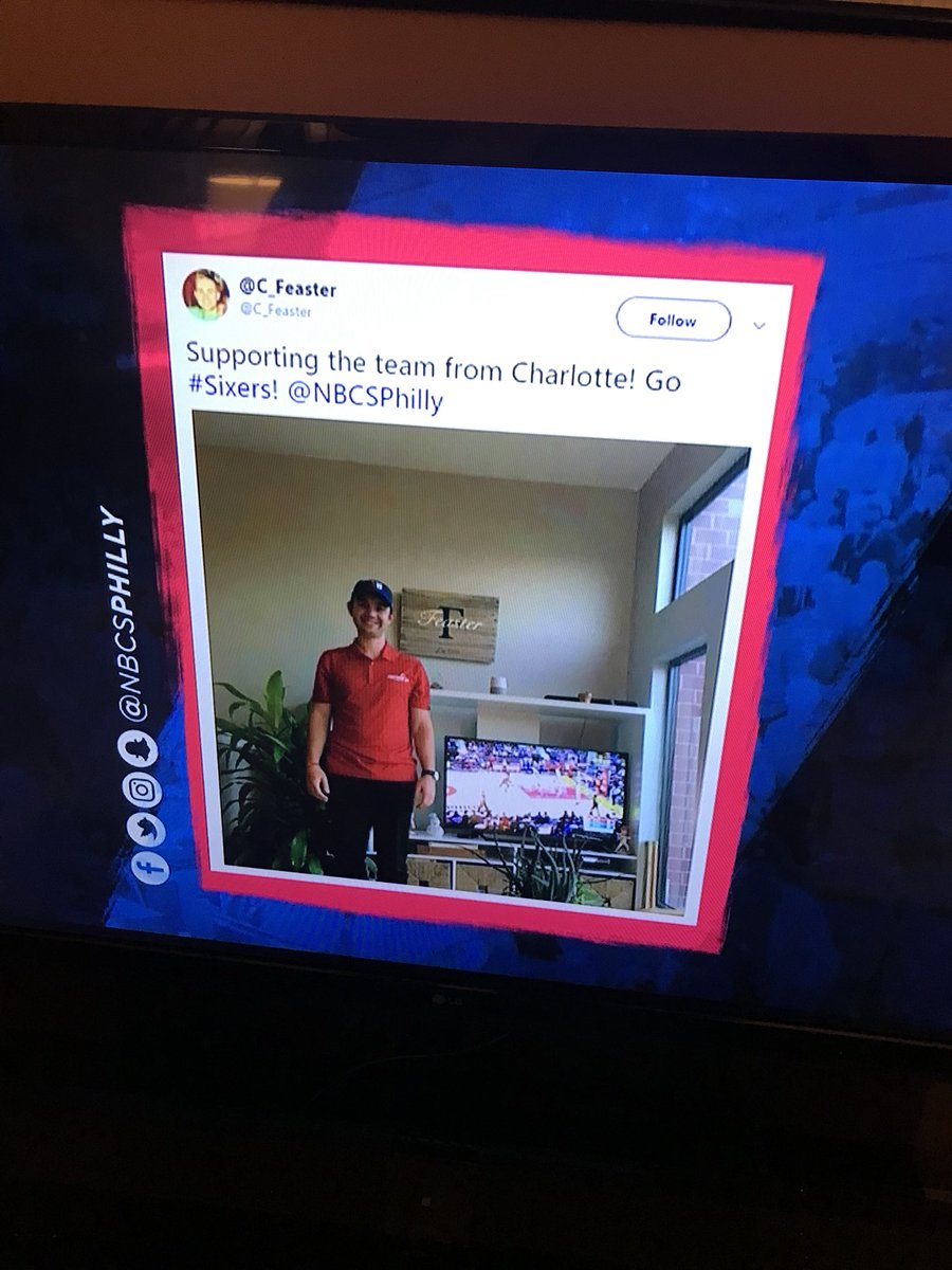C_Feaster's tweet photo. All of this fame has already gone to my head. #superfan @Martino_VT @NBCSPhilly https://t.co/tEXIkjeUya