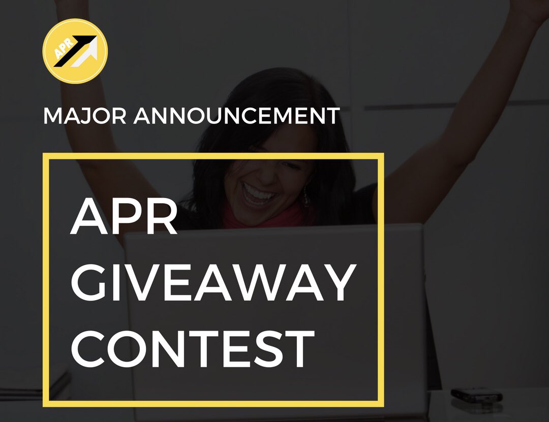 💎APR COIN GIVEAWAY!💎

Win 100 APR worth $500 USD !

TO ENTER:

FOLLOW <a href="/APRCoinOfficial/">APR Coin</a> AND @CryptoPunish
AND
RETWEET THIS!
-
-
Join APR Coin discord for more info: discordapp.com/invite/kzEMBtM 

Winner will be picked at random from retweets on April 17th!