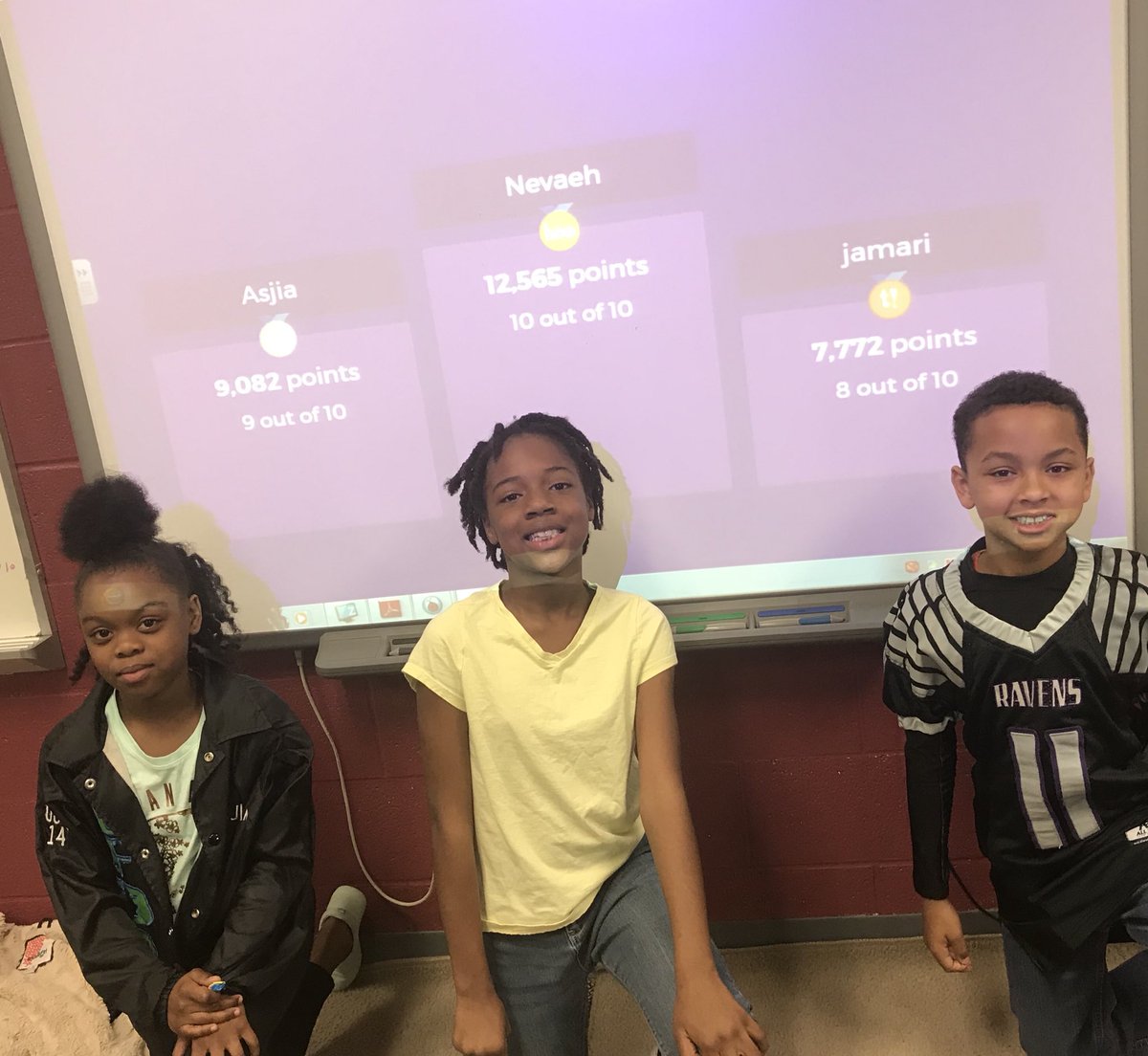 MrsBglover's tweet photo. American Revolution review with kahoot! Look at our 1st, 2nd, and 3rd place winners! @SEstarsR2 https://t.co/v5DNJtAWa7