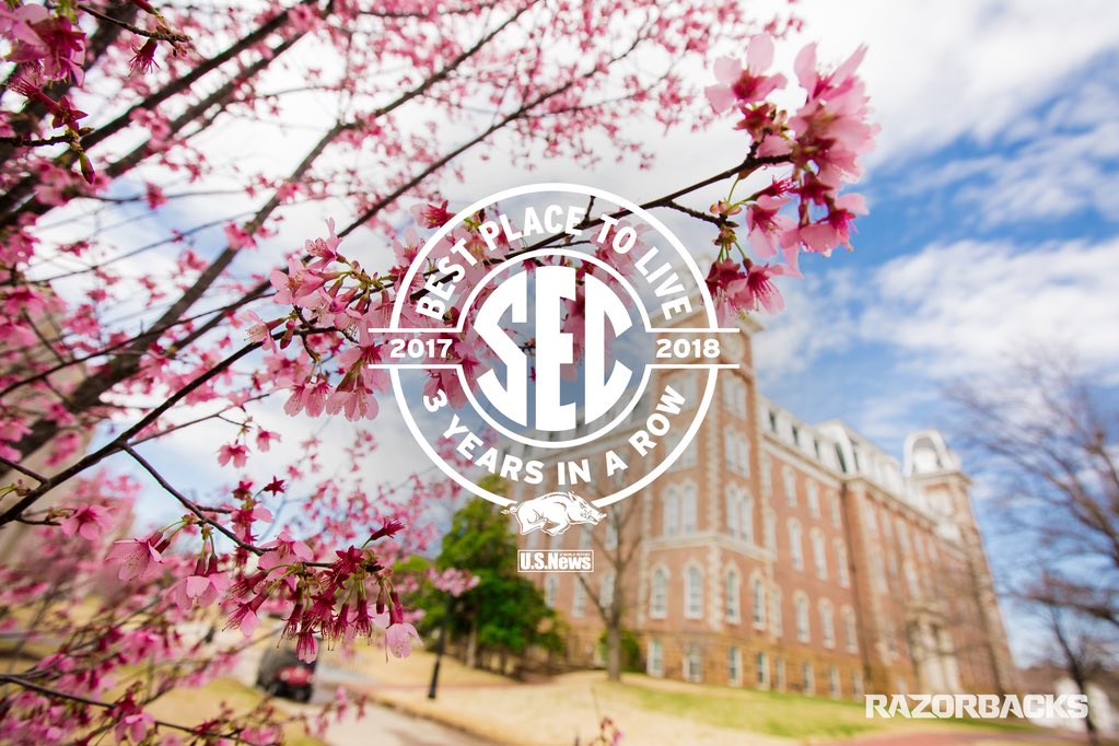ArkRazorbacks's tweet photo. THREE-peat: The Best Place to Live in the SEC

2018
2017
2016 https://t.co/pH7zYGOZoZ
