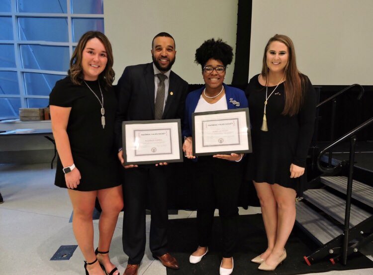 Congratulations to the winners of the Fraternal Values Society award winners Marie Morgan of Zeta Phi Beta Sorority, Inc. and Rod Griffin of Omega Psi Phi! We are so proud of you!
