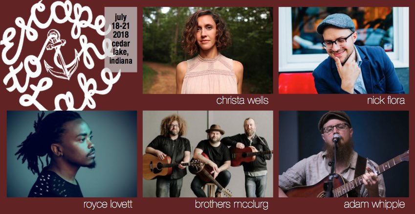 Here’s the first batch of #ETTL18 artists. The second batch coming this week. Registration is OPEN for our indie music retreat, July 19-21. escapetothelake.net