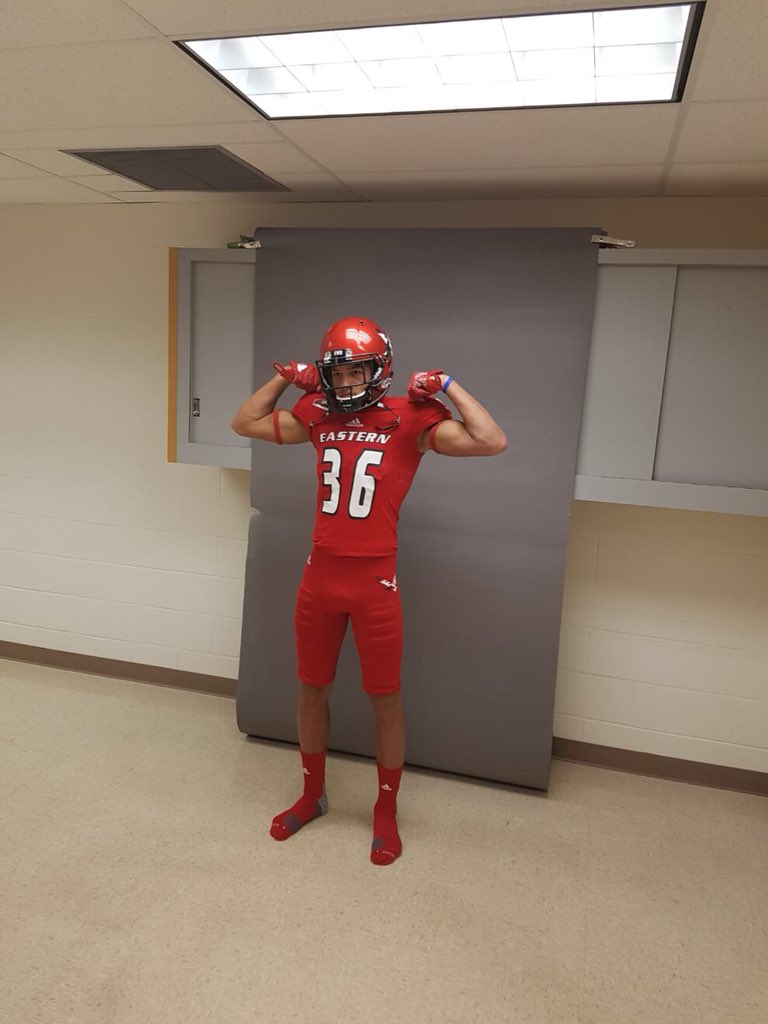 GRELITE7on7's tweet photo. GR ELITE 2019 WR @K_Whitey_12 on his unofficial visit to @EWUFootball last week.. this kid is a bonafide playmaker!
#ItsJustDiffrent
#WeAreGameReady
@CoachCherokee
@BrandonHuffman https://t.co/F2YvtPlhWp
