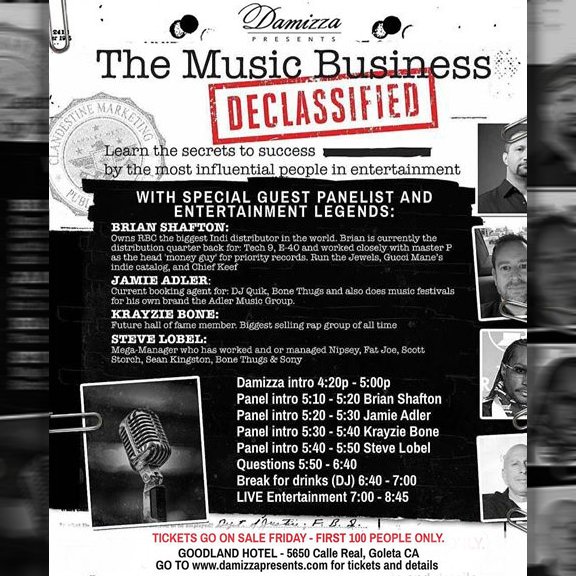 SOUTHPSYCHOCIDE's tweet photo. THIS SATURDAY IN SANTA BARBARA IT'S GOING DOWN!!! @DAMIZZA PRESENTS... "THE MUSIC BUSINESS DECLASSIFIED". WE WILL BE OUT LEARNING AND NETWORKING... WE WILL ALSO BE PERFORMING LIVE!!! COME THROUGH AND UPGRADE YA BRAIN!!! #WESTCIDE #GAMERECOGNIZEGAME #NETWORK #PANELS #LIVE #HIPHOP https://t.co/vKeoCwgnKb