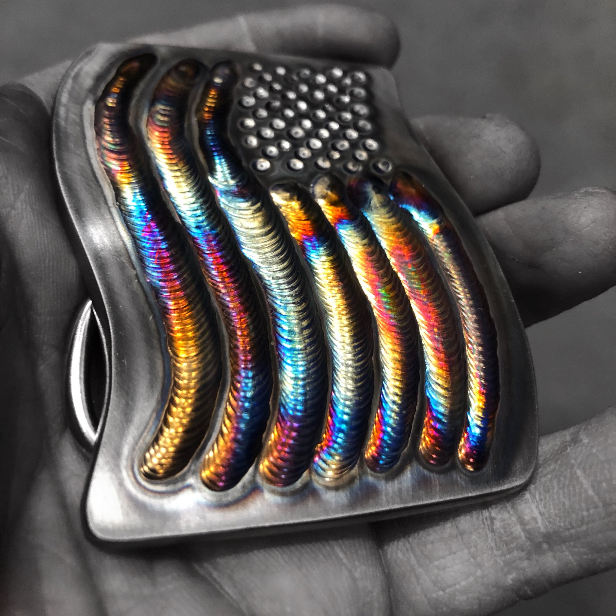 Rate my weld - Some cool belt buckles done by @NotoriousWeld