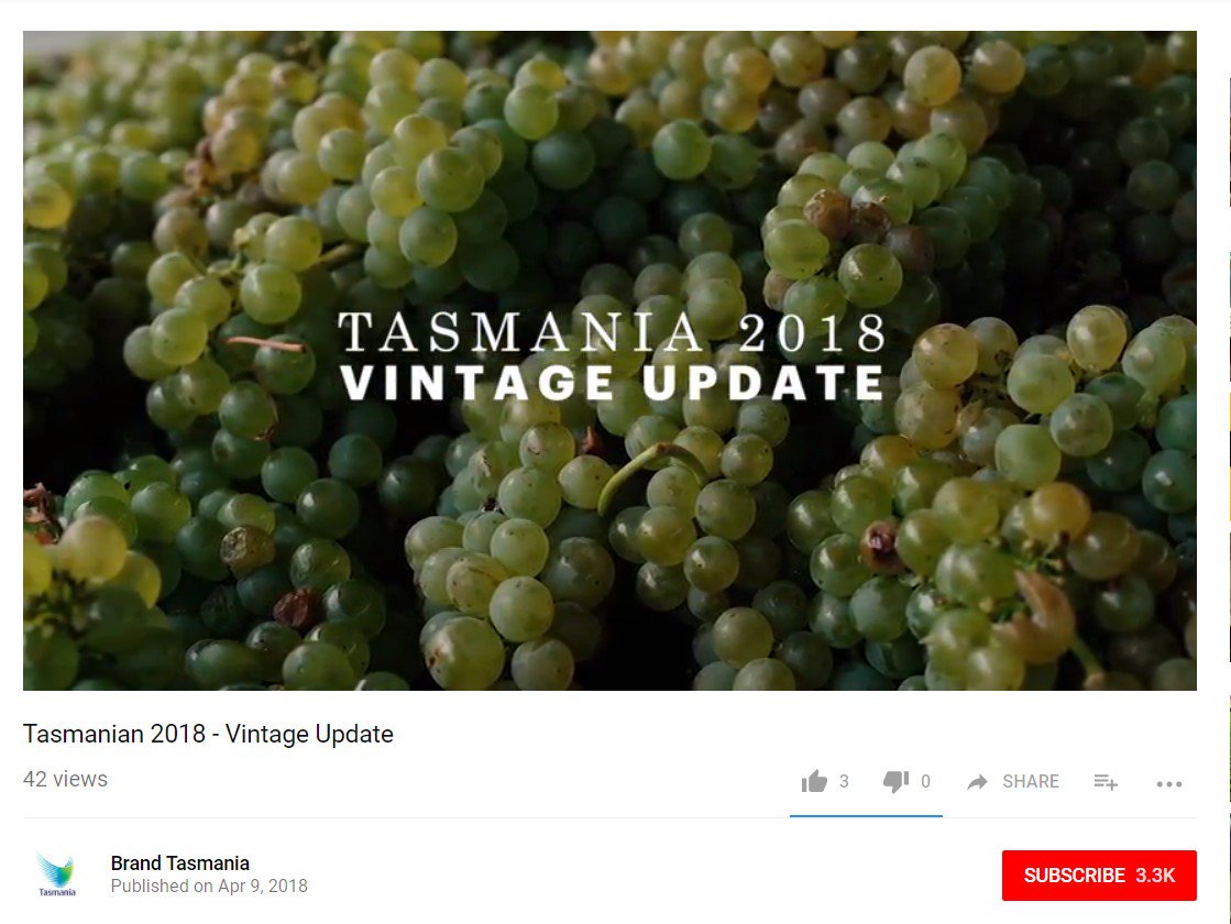 Here's an update on the 2018 Tasmanian wine grape harvest currently underway &amp; looking superb! From <a href="/stefanolubiana/">Steve Lubiana</a> <a href="/DerwentEstate/">Derwent Estate Wines</a> <a href="/NoctonWines/">Nocton Vineyard</a> courtesy of <a href="/BrandTasmania/">Tasmanian</a> 
youtu.be/qgtsuDaHxVs