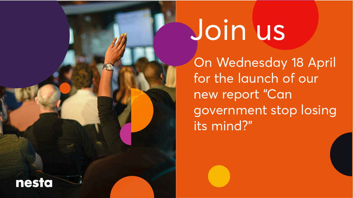 Why do governments repeat mistakes &amp; fail to learn from experience? We're launching our new report w <a href="/geoffmulgan/">Geoff Mulgan</a> &amp; <a href="/agentgav/">agentGav</a> 18 April to explore new solutions: Register to attend bit.ly/2Hp7Sqb