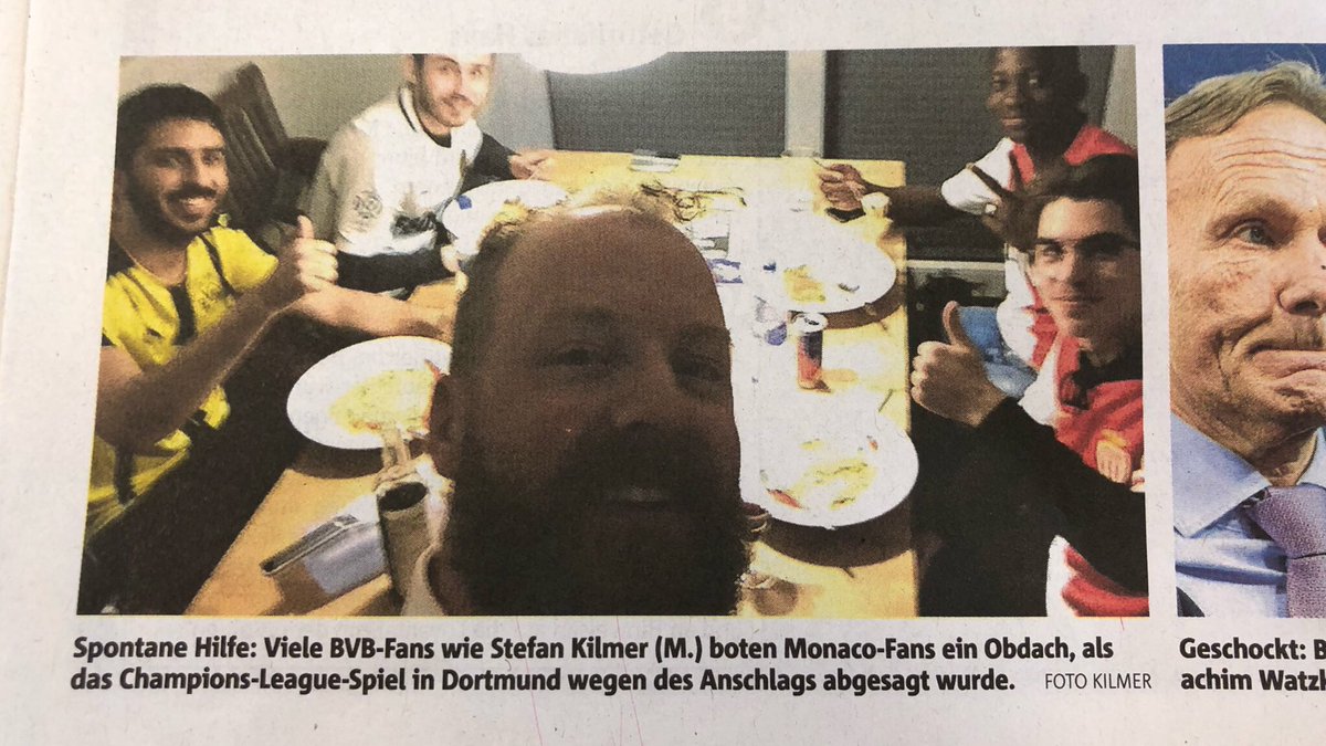 One year ago, you was my guests. This picture is today in the newspaper @RN_DORTMUND #bedforawayfans #tableforawayfans