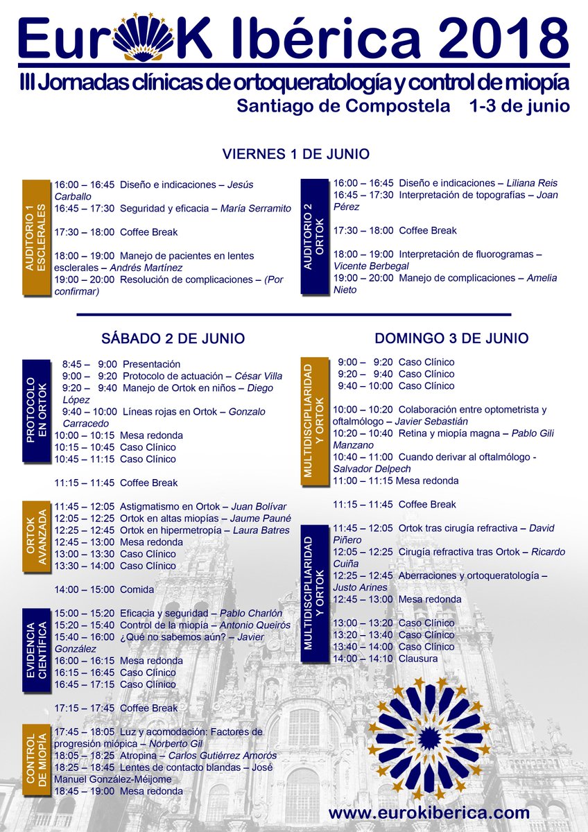 EurOK_Iberica's tweet photo. Ya tenemos el programa! No te lo pierdas. #NosVemos #SantiagOK #SeguridadOK #EurokIberica #EurOK #lasplazasvuelan https://t.co/0BM7NhJiTl
