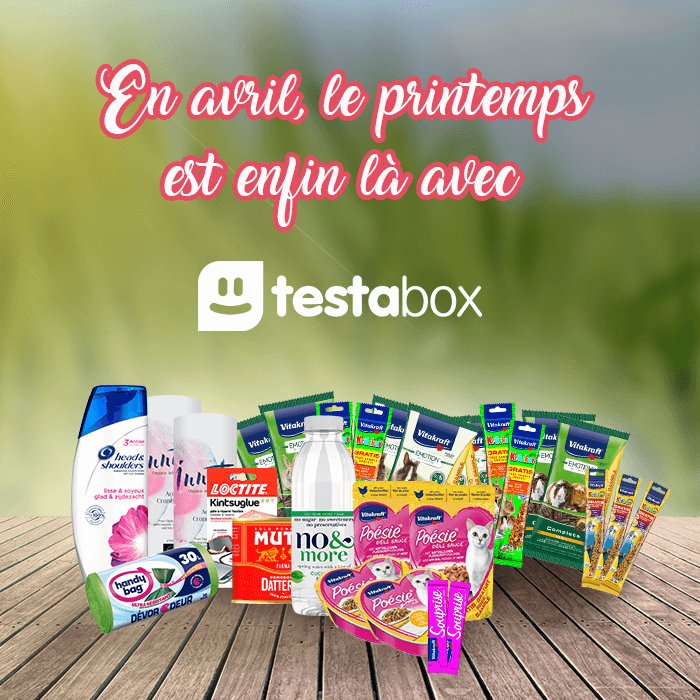 TestaboxFR's tweet image. Ce mois-ci pour accueillir le printemps, Testabox vous propose une sélection de produits frais aux goûts fruités parfait pour vous détendre et bien commencer la saison ! #testaboxfr
Faites vite votre sélection : testabox.fr/selectionner/