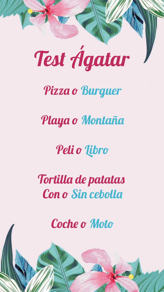agatares's tweet photo. ¡Queremos saber un poco más sobre nuestros seguidores! Contesta a este divertido Ágatar-Test y dinos qué tipo de persona eres 🙋
#agatares #agatartes #agatar https://t.co/UiaXYK8rwU