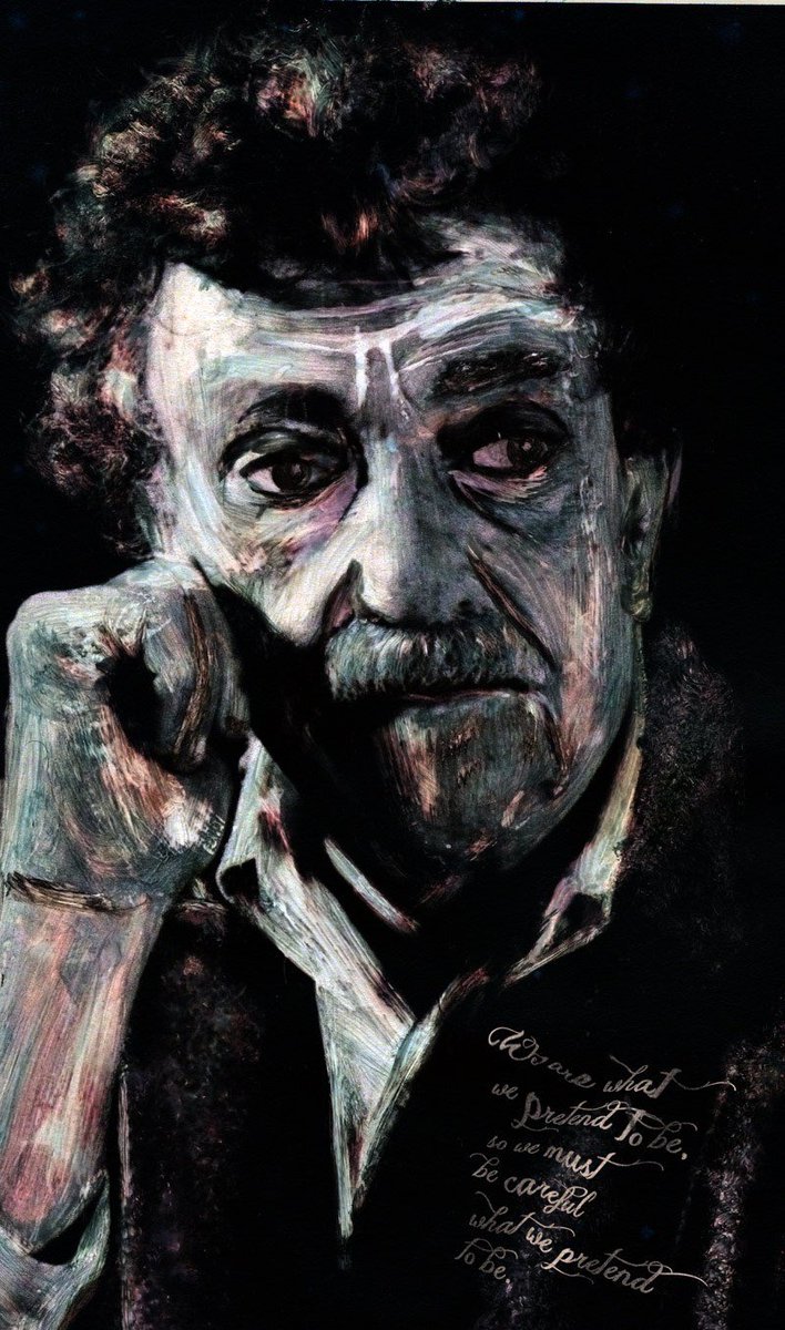BookPrideBP's tweet photo. “Neppure il Creatore dell'Universo conosceva quello che l'Uomo stava per dire. Forse l'Uomo era un Universo migliore allo stadio giovanile.”

11 anni senza il grande Kurt Vonnegut. #11aprile https://t.co/cjaMTazuEp