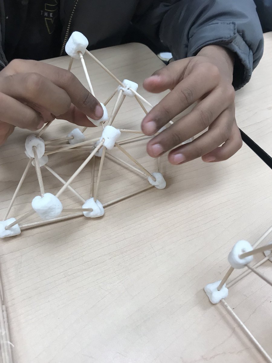 Lima18Miss's tweet photo. Creating structures out of shapes using toothpicks and marshmallows! #science #saturdayschool #grade1 https://t.co/2OlUGCn4sA