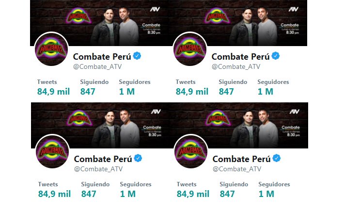 Combate_ATV's tweet photo. ¡Somo un MILLÓN! Combatelovers, gracias por elegirnos #UnMillónDeCombatelovers ❤💚��💚 | @atvpe https://t.co/GLlpwtlvxn