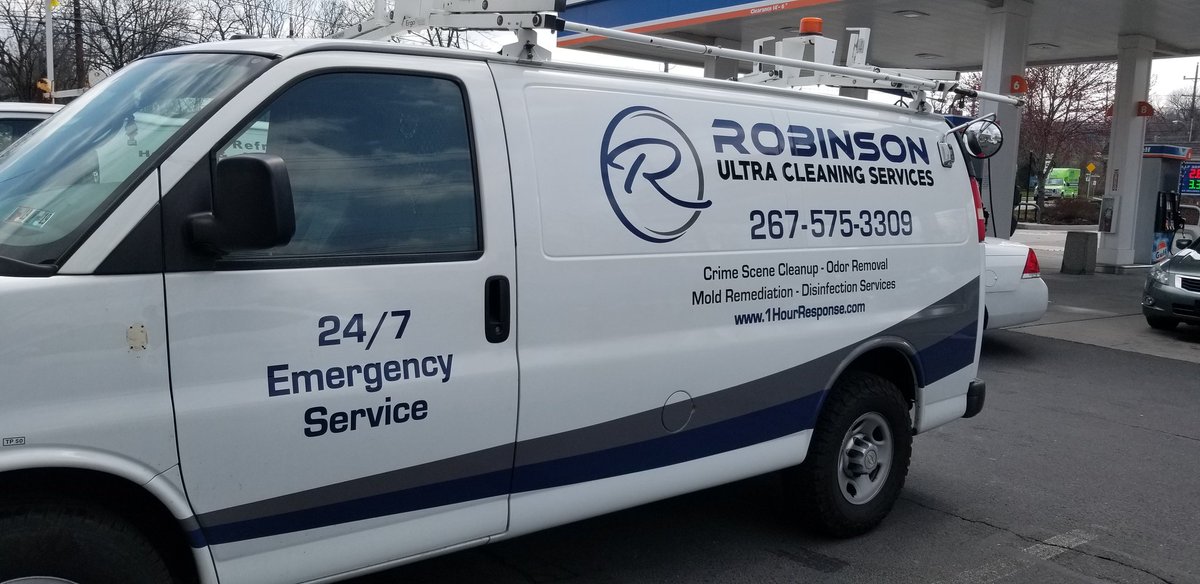 Robinson Ultra Cleaning Services the new cleaning company to clean Crime Scenes,  Mold,  Odor Removal and Disinfection Services for all Law enforcement. Check out our website at 1hourresponse.com And like us on Facebook.