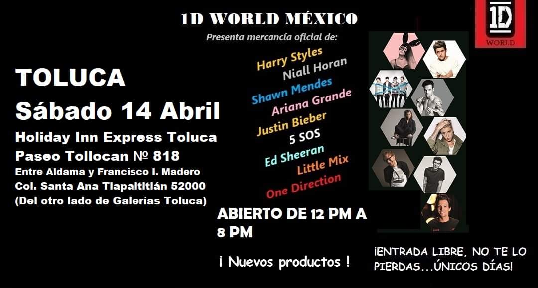 1DWorldMex's tweet photo. Toluca 14 de abril https://t.co/wscXVDR4Xs