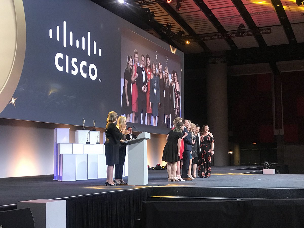 RuneOlslund's tweet photo. Cisco wins Markie Award for best ABM marketing program! Congratulations everyone! #cisco #wearecisco #love #lovewhereyouwork https://t.co/GfiXdtT6am