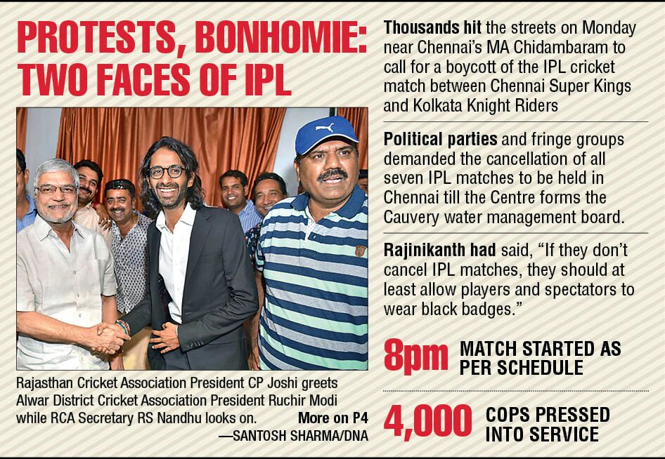 Protests, Bonhomie: Two Faces of IPL 

#IPL 

<a href="/drcpjoshi/">Dr. C.P. Joshi</a> <a href="/RuchirLModi/">Ruchir Kumar Modi</a> <a href="/LalitKModi/">Lalit Kumar Modi</a> <a href="/GajendraKhimsar/">Gajendra Singh Khimsar</a> <a href="/Rathore_BJP/">Mp Singh Rathore (BJP)</a> <a href="/SachinPilot/">Sachin Pilot</a> <a href="/IPL/">IndianPremierLeague</a> <a href="/RCA_cricket/">Rajasthan Cri Asso</a> <a href="/AshokParnamiBJP/">Ashok Parnami</a> <a href="/RameshwarDudi/">Rameshwar Dudi</a> <a href="/SachinPilot/">Sachin Pilot</a> <a href="/AshokLahotyBJP/">Ashok Lahoty</a> @shrichand_nbh <a href="/AjaysinghKilak/">Ajay Singh Kilak</a> <a href="/RaghusharmaINC/">Dr. Raghu Sharma</a> <a href="/dhakadcongress/">Vivek Dhakad</a> <a href="/kiransnm/">Deepti Kiran Maheshwari</a>