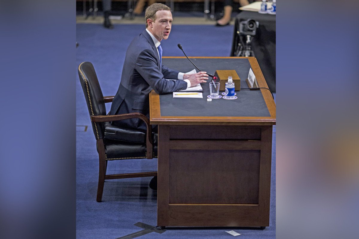 nypost's tweet photo. Mark Zuckerberg used a booster seat to testify before Congress https://t.co/Zbk0gru6Wm https://t.co/RSAZMvyRBM