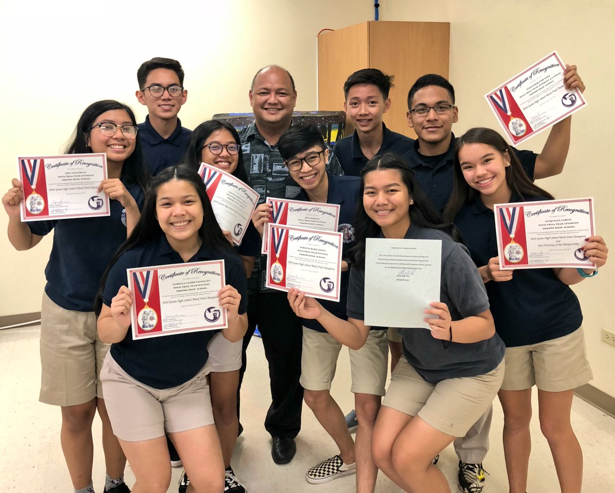 jfernand19's tweet photo. I do this job for the students. So proud of the islandwide champs,  the Okkodo HS mock trial team. Glad we could recognize their success and work with DOA to cover their travel costs as they go to nationals. Thank you also to the board and to the Dededo Mayor for their support! https://t.co/kyKaBMBA4V