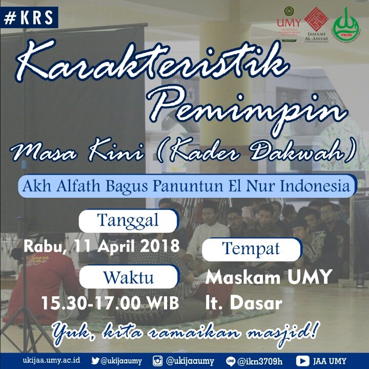 Kita KRS-an lagi sore ini, jangan lupa ya 😊