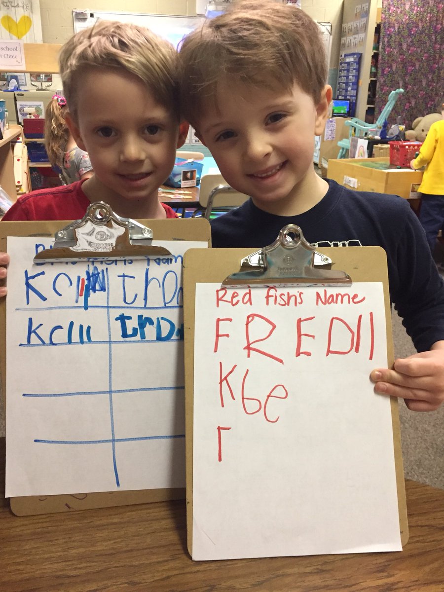 jpettykc's tweet image. Love when students take ownership in their classroom! Students decided on their own what to name their new pet fish.