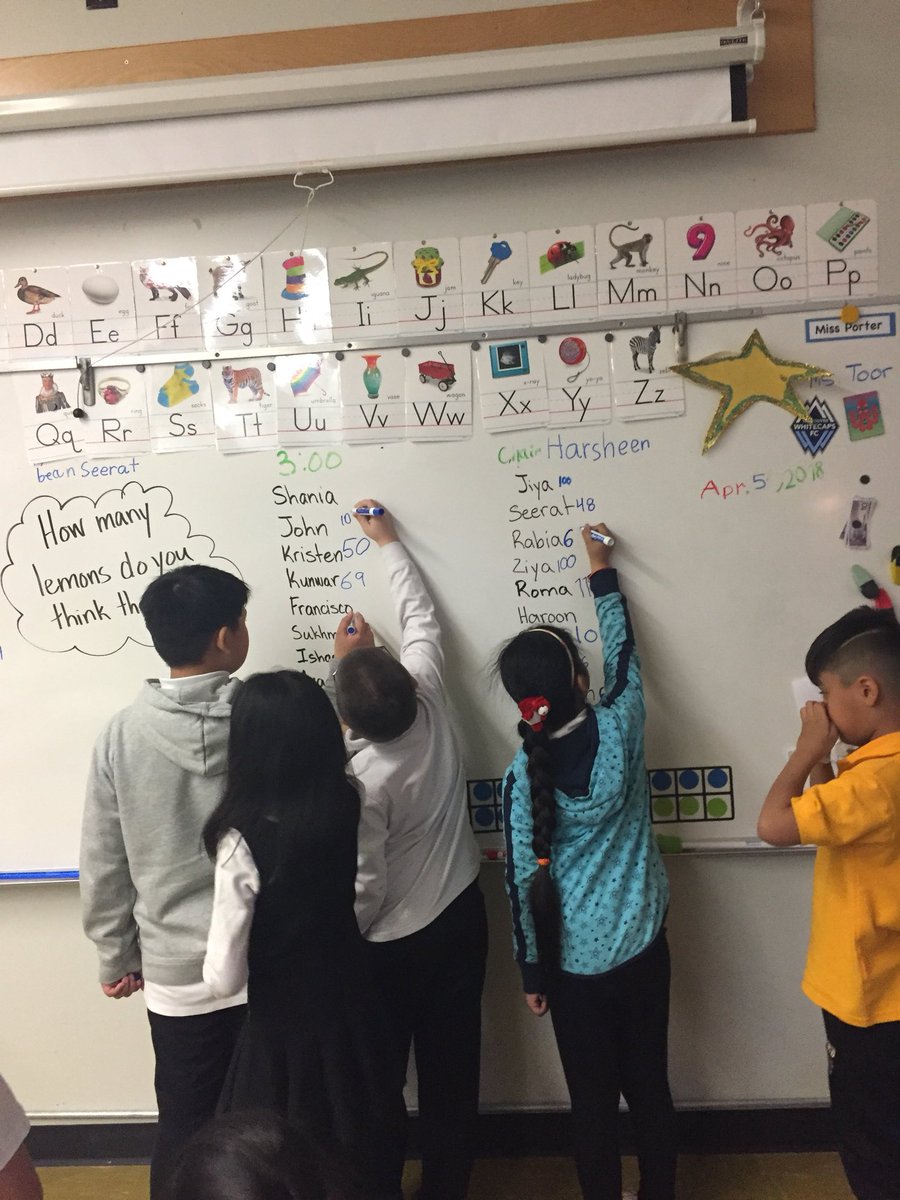 m_porterbc's tweet photo. Day 1 - Estimate - first thought, second guess (after counting a bit), final answer!! 145 lemons on my sweater! Wow! #estimation #math #higherorlower @clairedaoust @SD37numeracy @JarvisSchool @deltasd37 https://t.co/Iux84NMwCc