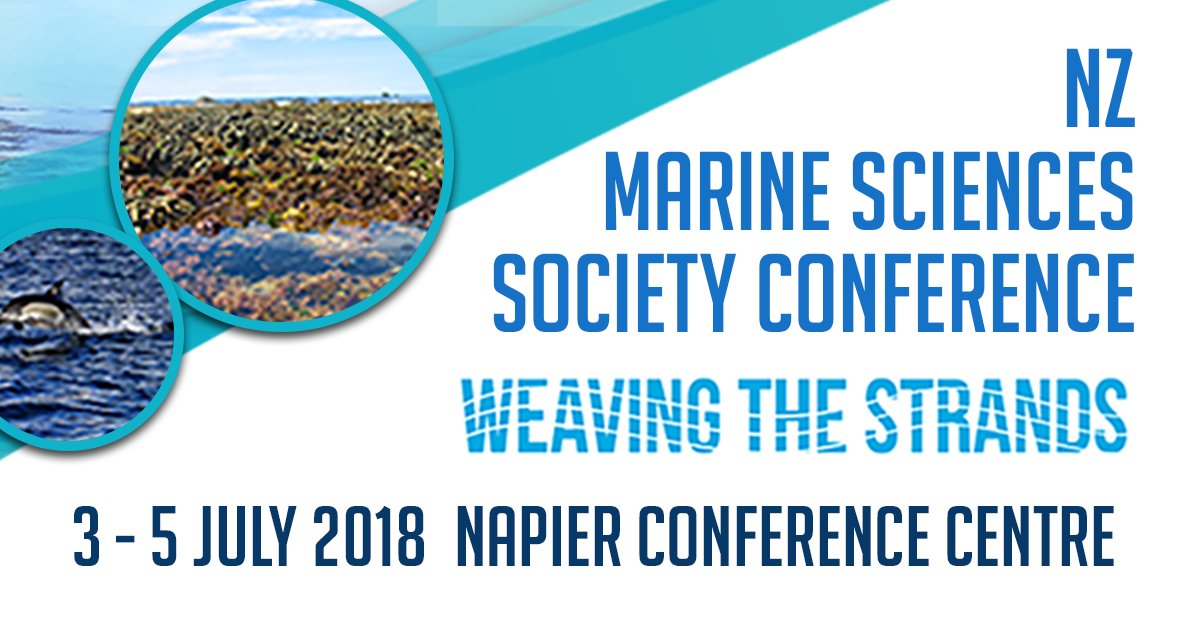 NZMSSconference's tweet photo. NZ Marine Sciences Society Conference 2018 - ABSTRACTS CLOSE IN 9 DAYS https://t.co/Xffnjc4Zhh