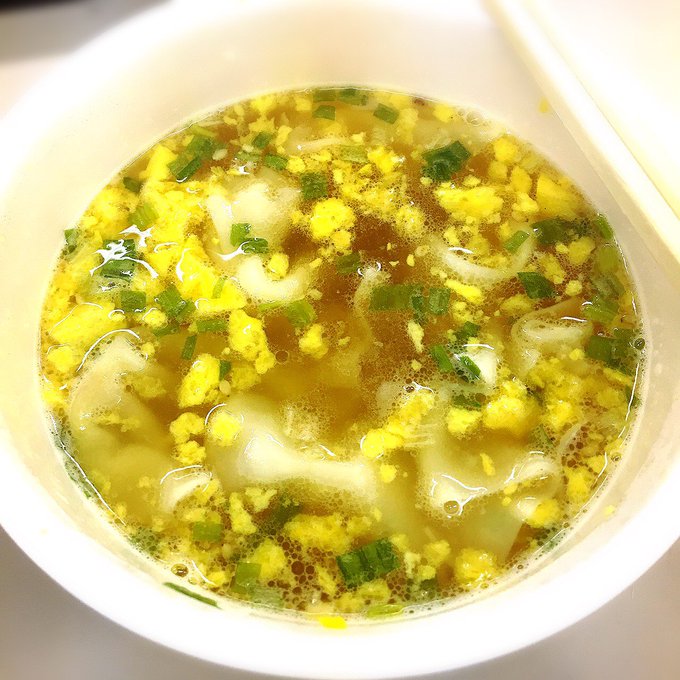 ワンタンスープってミモザに似てる 