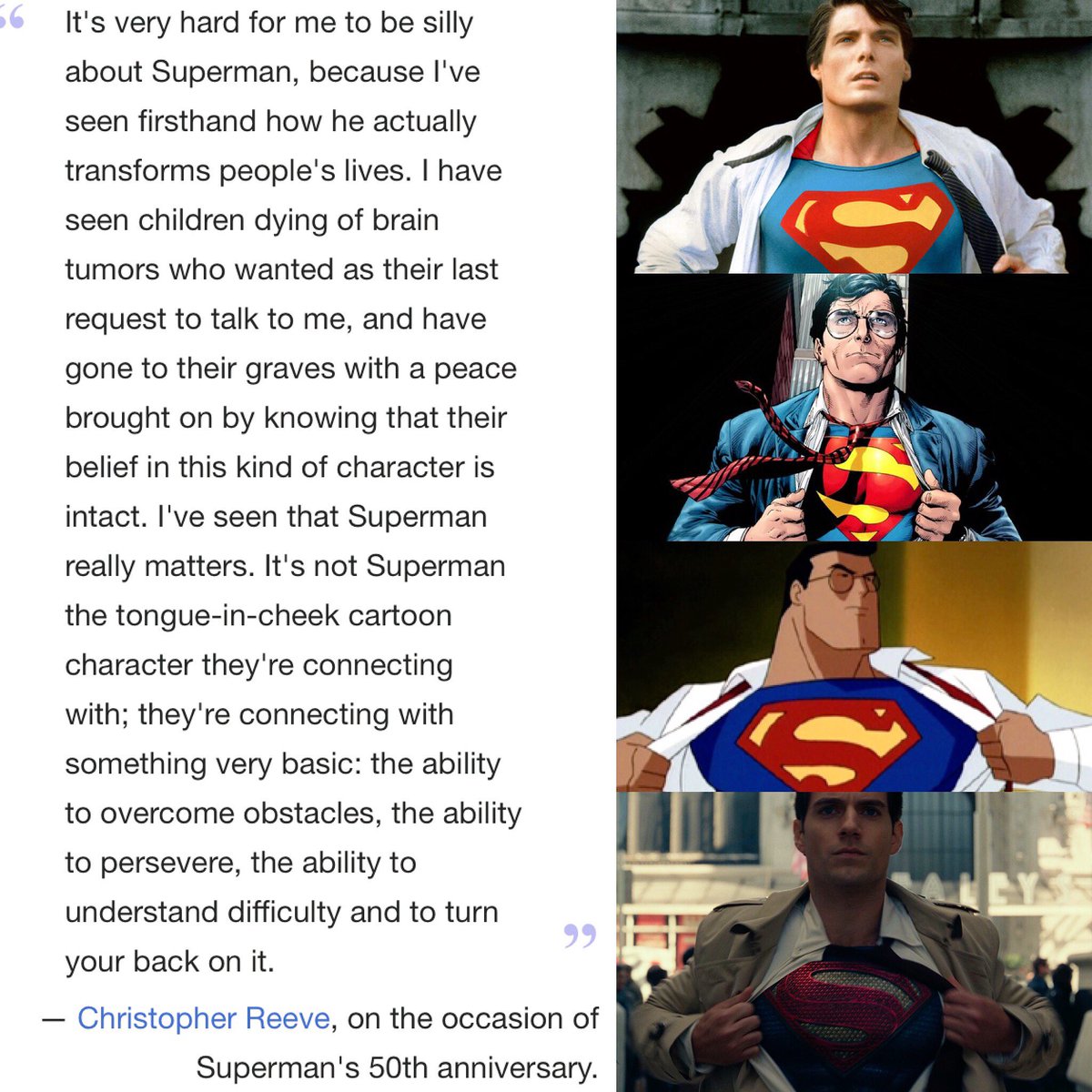 Christopher Reeve, became real hero after 'Superman