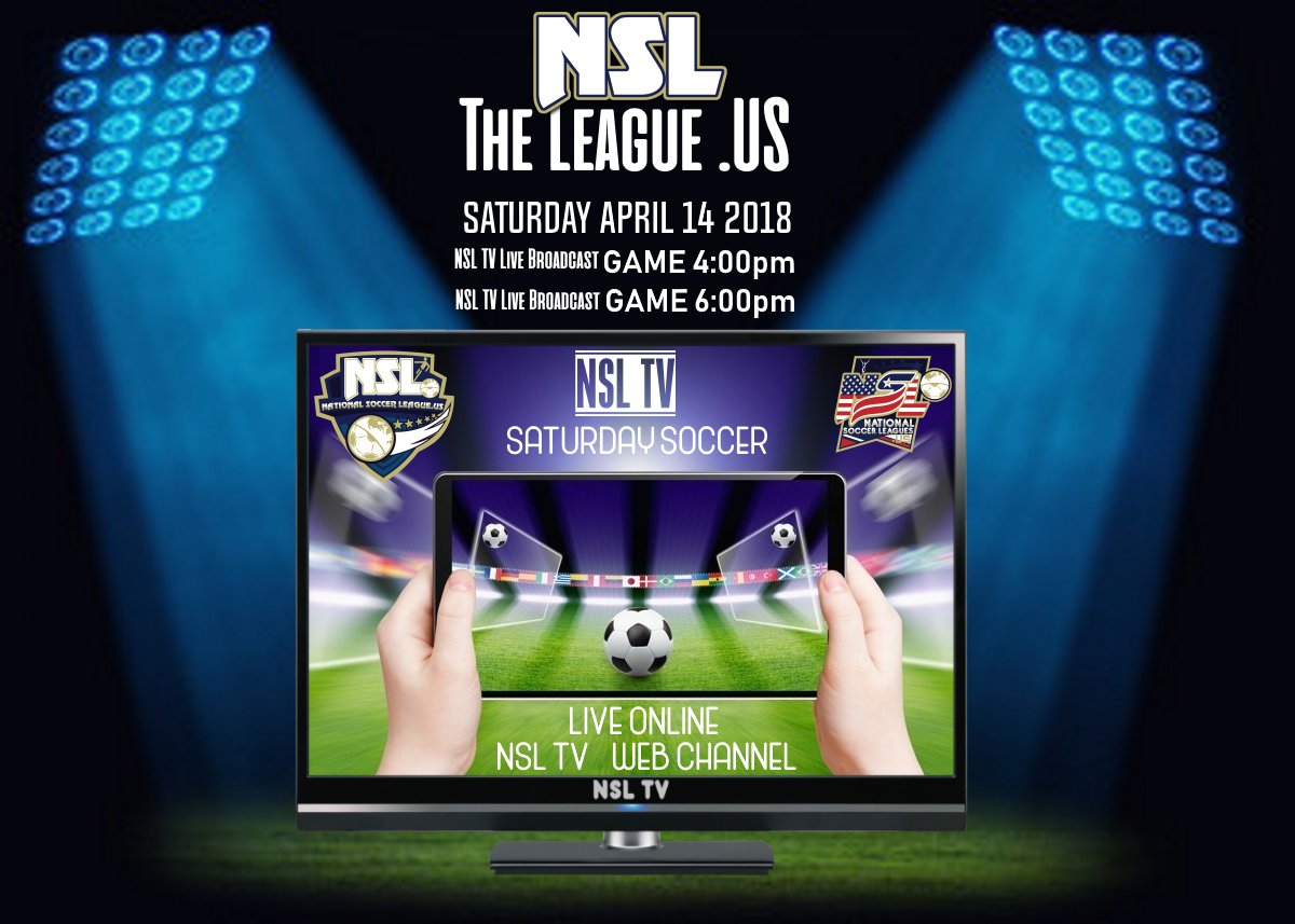 MSL_TV's tweet photo. National Soccer https://t.co/TlRtU5T1uY
NSL 2018 Season
Kickoff Saturday April 14 2018
Game 1 4:00pm Watch Online Live NSL TV Web Channel
Game 2 6:00pm Watch Online Live NSL TV Web Channel
Web: https://t.co/5Wjbb5rLB6
Email: NSLSoccer@USA.com
@NSLSoccer
#NSLSoccer https://t.co/L01SMlvmLG
