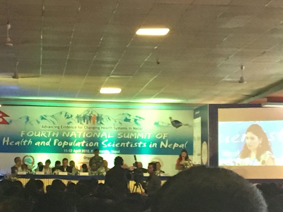 Happening now: Fourth National Summit of Health and Population Scientists in Nepal #NepalHealthResearchCouncil