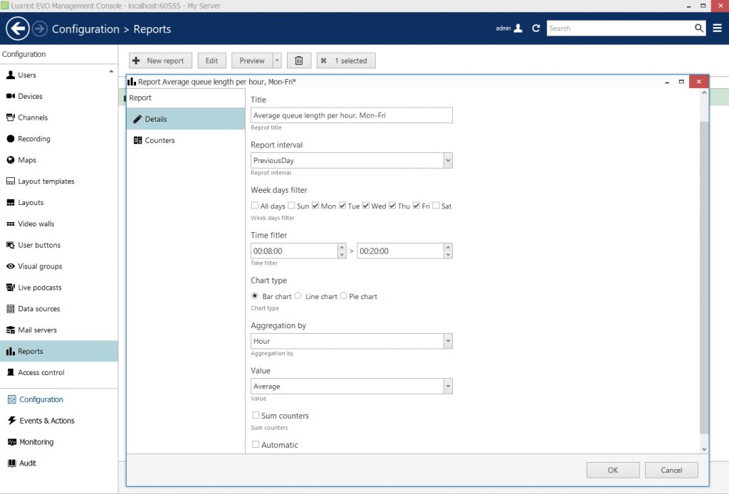 Luxriot's tweet image. In Focus: Create Reports Based on Collected VCA Data!  luxriot.com/in-focus/creat… #surveillance #Security #modernsecurityintegration #VMS #VideoAnalytics #CentralMonitoring #IntrusionDetection #VideoSurveillance #cctv #securitycameras #LPR #facerecognition #infocus