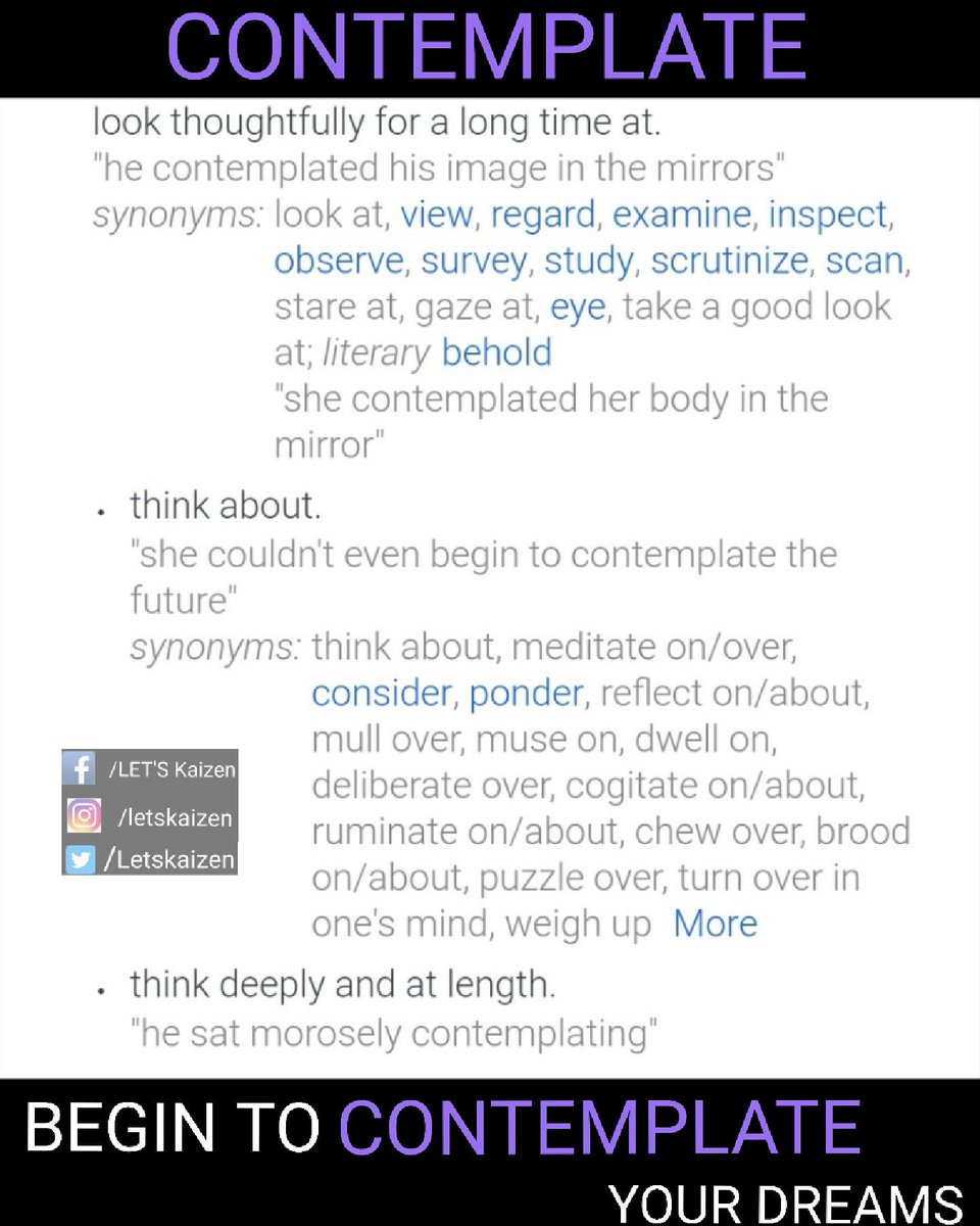 Letskaizen's tweet photo. Today's word....
.
.
.
.
.
.
#kaizen #kaizenmotivation #vocabulary #vocab #vocabularyparade #contemplate #learnings #learn #instawords #wordgrams https://t.co/Aypt4YyKB1