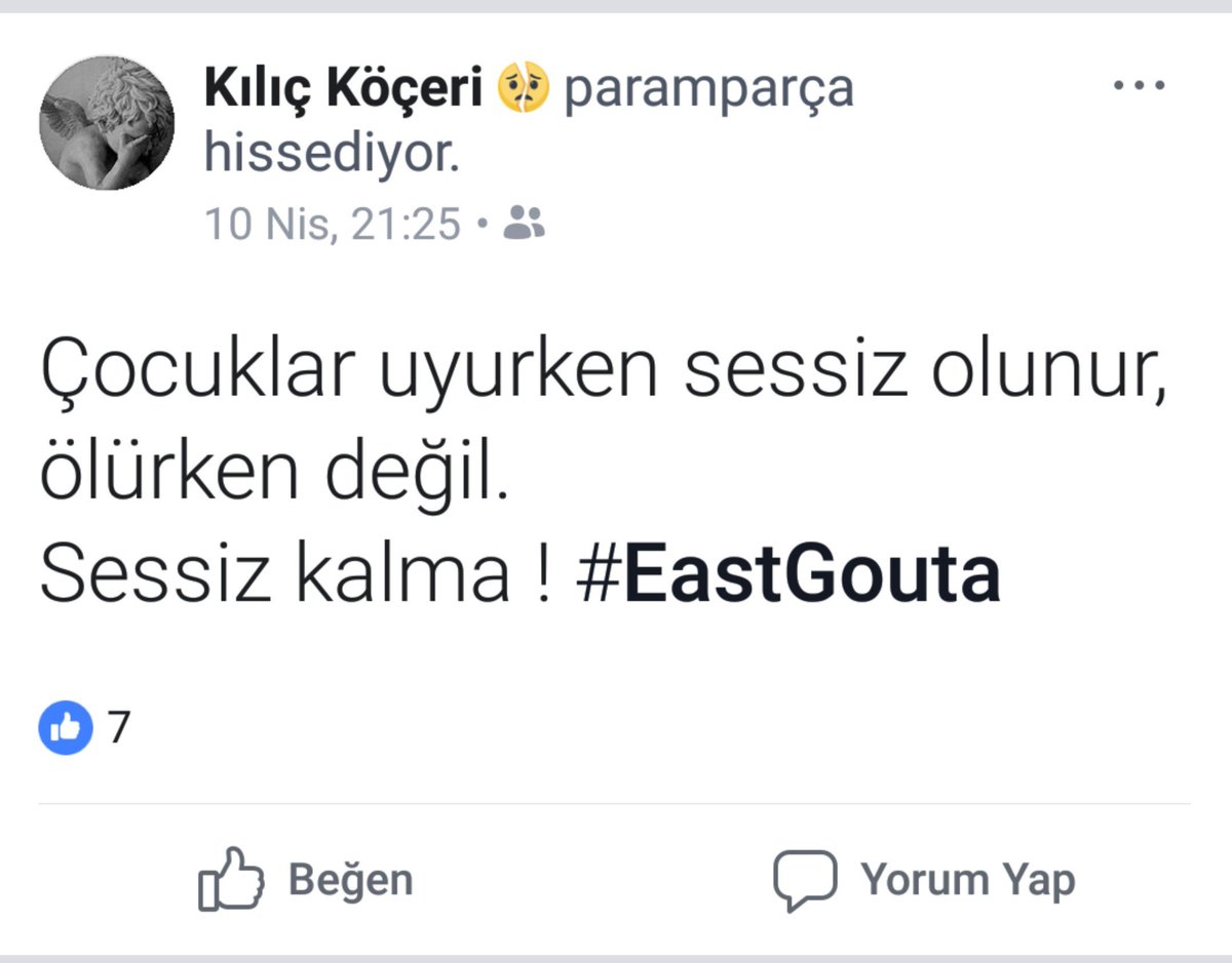 Vicdanımıza dokunması ümidiyle...
#EastGhouta #Syria