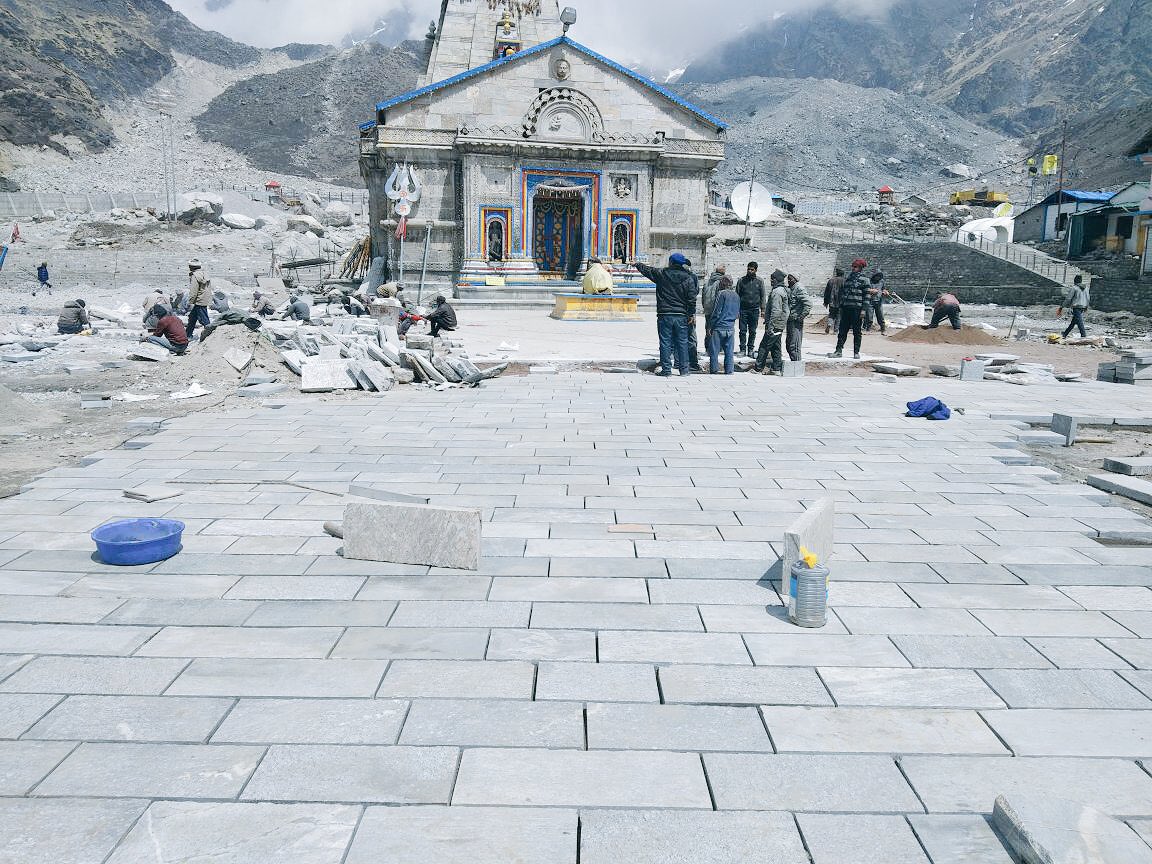 sajjanjindal's tweet photo. The dream project of #Kedarnath redevelopment is fast taking shape. The shrine area will be ready with a widened central axis when the temple opens this month. @PMOIndia @narendramodi @tsrawatbjp https://t.co/VAstfIGZwk