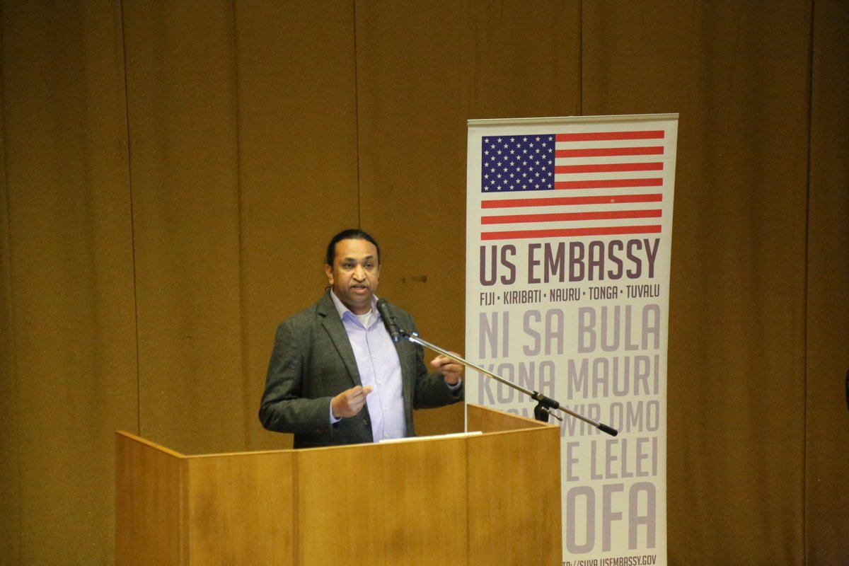 USEmbassySuva's tweet photo. @USEmbassySuva is pleased to welcome Kishore Atreya and Tyler Mulvihill from @ConsenSys who addressed participants at the Regional #Blockchain Techcamp today #blockchainPacific #FijiBlockchain https://t.co/1ISEsx6jwU