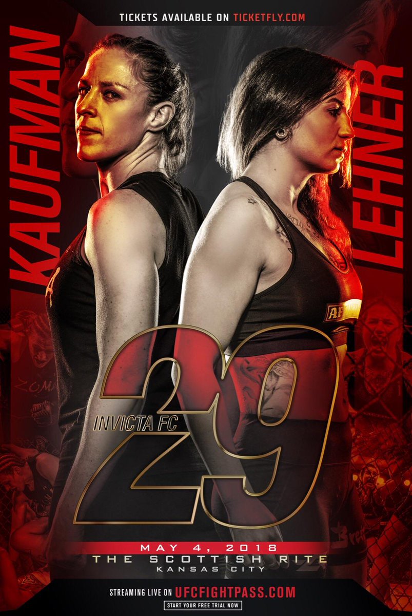 shanknapp's tweet photo. Your official #InvictaFC29: @mmasarah vs @klwmma poster by @bosslogic! We return to Kansas City on May 4th! Check out the full card on https://t.co/6cQoQT4vw9! https://t.co/bywDu0YQsu